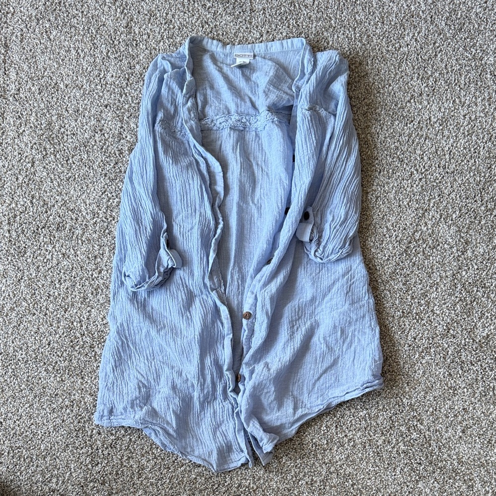 Dotti Light Blue Cotton Top